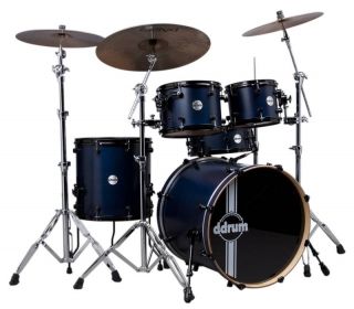 ddrum Reflex Black Satin 5 Peice Drum Kit, Shell Pack, REFLEXRSL225 PC