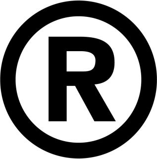  R Registered Trademark Self Inking 5 8" Round Stamp