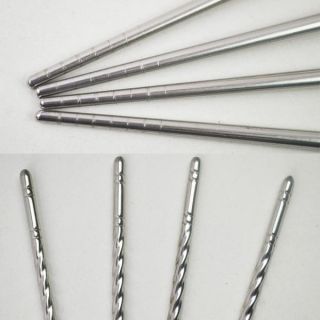 Two Pair Stainless Steel Chopsticks Environmental 8290