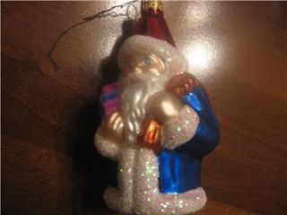 Christopher Radko Blue Santa Christmas Ornament B10