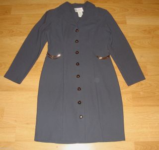 Womens Danny Nicole New York blazer jacket size 14 charcoal gray