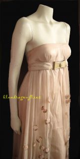 Runway Valentino Embroidered Butterfly Chiffon Gown 10