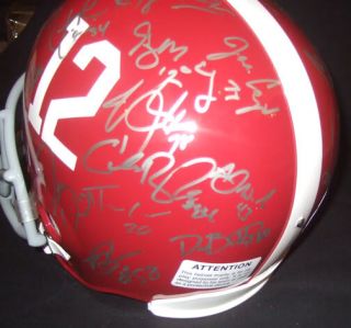 2009 2010 Alabama Crimson Tide Team Signed Helmet Proof Dareus McElroy