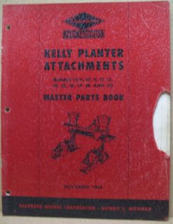 FORD DEARBORN KELLY PLANTER ATTACHMENTS MASTER PARTS BOOK 1949