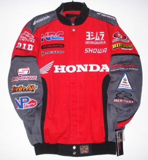  XL AUTHENTIC HONDA Racing Embroidered COTTON JACKET BY JH NEW XL