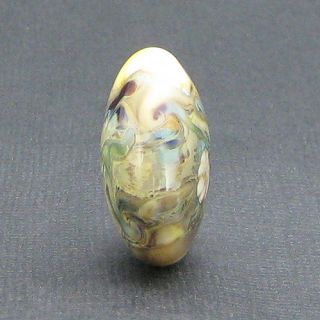  glass lentil shaped bead, made by me, Deborah Smith, in my studio