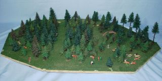 Vintage HO Preiser Deer Faller Trees Made in Germany Forest Park Model