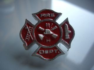 American Motorcycle Rider Firefighter Badge Biker Pin Made in USA