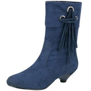 Ladies Blue Suede Boots by Damita K Los Angeles Sizes 6 10