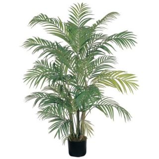 Decorative Natural Looking Artificial Potted Faux 4 Areca Silk Palm