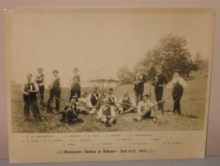 Vintage 1892 Photo Davenport Iowa Schutzen Shooting Club Rifle Co DSA