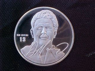 Dan Marino Coin Highland Mint Signature Series .999 Fine Silver 1 Troy