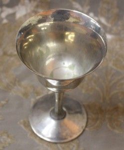 This listing is for a small silver goblet. It was made in Italy. The