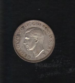 1941 KING GEORGE VI UNITED KINGDOM GREAT BRITAIN HALF CROWN COIN