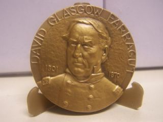 Civil War Admiral David Glasgow Farragut Medallic Art Hall Fame Great