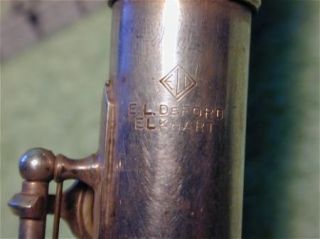 Instrument Metal Flute by E L Deford Elkhart for Bruno