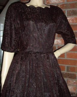 vintage 50 s illusion lace dress lovely scalloped neckline fabulous