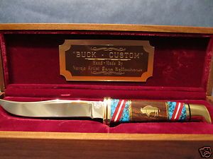 1989 Buck David Yellowhorse 102 Custom Buffalo Knife Limited Vintage