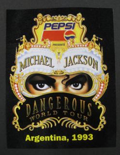 Michael Jackson Dangerous Tour Argentina Promo Sticker