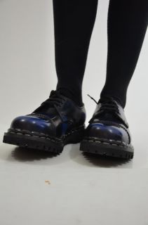 Demonia Rocky 03 Oxford Punk Skinhead Steel Toe Cap Gothic Shoes Boots