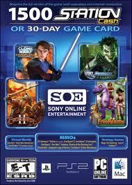 DC Universe Online SOE 30 Day Universal Game Card or 1 500 Station