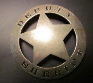 Deputy Sheriff Badge Authentic Old West Circle Star Pin