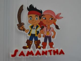 Izzy and Jake Neverland Pirates Personalized Cake Topper or Any