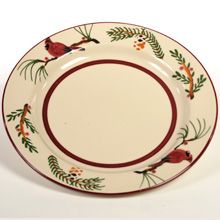 Cardinal Hartstone Pottery Dinner Plate~Handcrafted & Hand Painted in
