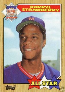 1987 Topps 601 Darryl Strawberry Mets Allstar Card