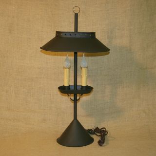 This electric desk lamp is 22 inches tall by 11 inches wide.