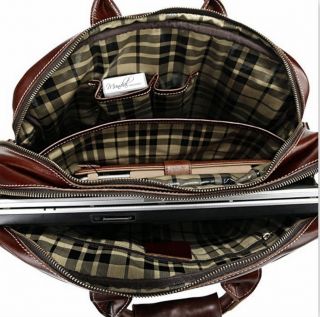 Luxurious Leather Messenger Bag Briefcase Laptop Bag