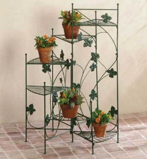 34764 Ivy Design Staircase Metal Plant Stand Shelves