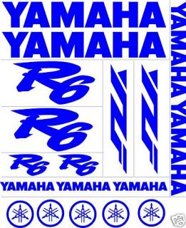 Yamaha YZF R6 Decal Kit 09 08 07 06 05 04 03 02 01 600