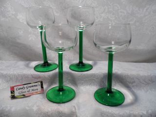 Luminarc Emerald Green Stem Dessert Wine Glass Set of Four