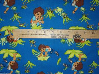 Go DIEGO Go NICKELODEON CARTOON character Cotton Fabric to SEW your
