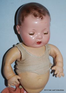Vintage 1930s DY Dee Baby Doll 15 Effanbee Molded Hair with Box