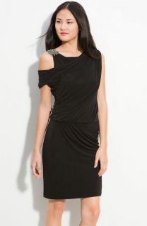 David Meister Beaded Jersey Cocktail Dress Size 8