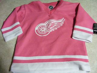 Detroit Red Wing hockey jersey PINK girls 3T new NWT Fight Like A Girl