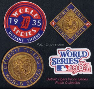 Detroit Tigers World Series Patch Collection BONUS PATCH IF YOU USE