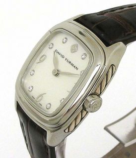 David Yurman Thoroughbred s s Diamonds MOP Wrist Watch