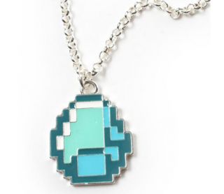 New Minecraft Diamond Pendant Videogamer Necklace on Chain Licensed