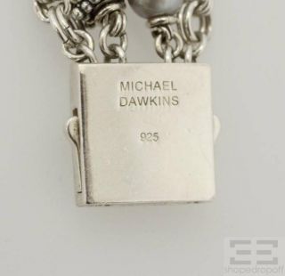 Michael Dawkins Sterling Silver 4 Strand Pearl Bracelet