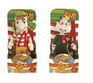 New EL CHAVO DEL 8 Plush Toy Set of 3 (El Chavo y Quico Chespirito DVD