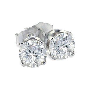 5ct Diamond Stud Earrings 10K White Gold SI 1 I