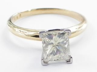 42ct Princess Cut vs Diamond Solitaire Engagement Ring 14k Yellow