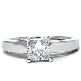 00ct Huge Princess Cut Diamond Solitaire Genuine Natural Ring 14k