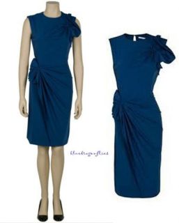 Diane Von Furstenberg $385 Blue Agata Bow Dress
