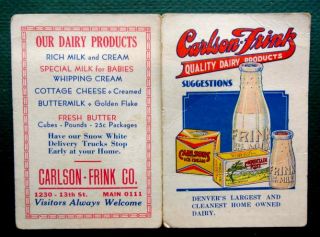 antique Victorian Carlson Frink Dairy Ice Cream Milk Denver Co