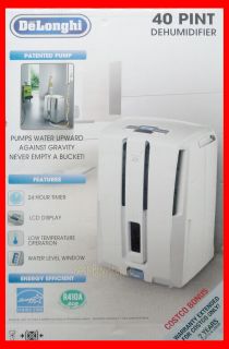 DeLonghi DD40P 40 Pint Energy Star Dehumidifier with Patented Pump