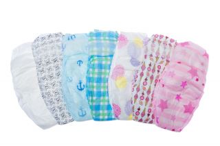 Newborn Baby Skull Pattern Diapers Can Be Used w Halloween Costume